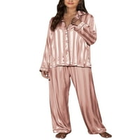 Grianlook Ženska spavaća odjeća Elastična noćna odjeća PJS Ležerne salonske košulje i hlače Dame Dame