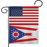 Američki zastavište Ohio Garden navodi X18. Dvostrano dvorište baner