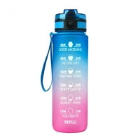 32oz Motivacijska fitnes sportska boca s vremenskim markerom, BPA Free TRITAN plastika, nepropusna od gornjeg dijela, sportska boca za vodu prijenosna pješačka kampa za teretanu, na otvorenom, uredskom radu