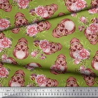 Soimoi Japan Crepe Satin tkanina lubanja i begonija cvjetna otisnuta zanata tkanina od dvorišta široka