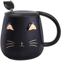 Slatka mačja šolja crna keramička životinja Kreativna kupa za kafu, šalica Novost sa lijepim mačkić