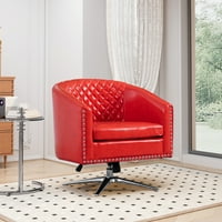 Okretna stolica za cijev za dnevnu sobu sa naljepljima i metalnom bazom