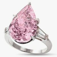 Pgeraug pokloni za žene izvrsne ružičaste dijamantne geometrije vodene prstene dame nakit poklon legura