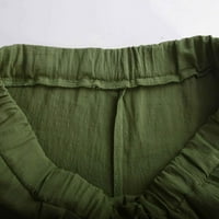Muške hlače Lagane hlače Pamuk i posteljina elastična struka Pomiješana prozračna pantalona za dimnute