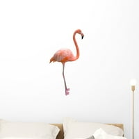 Pink Flamingo bijeli zid naljepnica Wallmonkeys ogulite i pastic Graphic WM57430