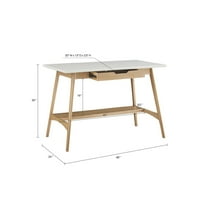 Parker Desk- Spavaća soba Studijski stol - Kuhinjski stol sa ladicama i skladištem - prirodna