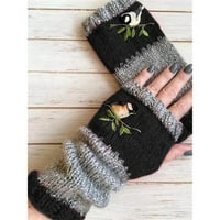 Leesechin zimske rukavice čišćenje ženskih hladnih vremenskih rukavica stil modne toplinske šivene vezene