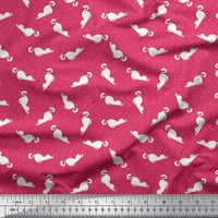 Siamoi Crepe svilena tkanina cvjetna i mačka životinja za ispis tkanina sa širokim dvorištem