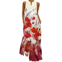 Haljine za žene Ležerne prilike sa prugastom cvjetnim printom maxi ljetne haljine vodene haljine lubenice