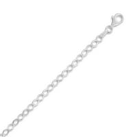 Sterling srebrni ravni dijamantski oblik lančana lanca