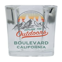 Boulevard California Istražite otvoreni suvenir Square Square Bany alkohol Shot Glass 4-pack