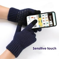 Aaiymet Grijane rukavice žene drže toplo dirljiv ekran pletene rukavice elastične meke rukavice sa punim