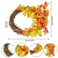 Artificial javorov list jesen vijenac padajući vijenac sa lažnim borovim konusom obloge obloge bundeve