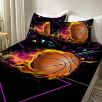 3D Sportska posteljina košarkaški dizajn ugrađeni list hladan posteljina set lopta igra ventilator kuće