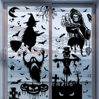 Halloween naljepnica za prozor Pumpkin Ghost Witch skelets omotač sa dvostrukim vodootpornim PVC ukloniti