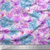 Soimoi ljubičasta pamučna proizvodna tkanina cvjetna tiskana tkanina od dvorišta široka