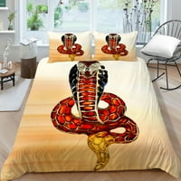 Vruća prodaja kućna dekor krevet mekani prekrivač 3D zmija ispis posteljine posteljina Poklopac pokrovitelja,