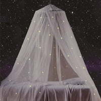 Fluorescentna zvijezda krevetit nadstrešnicu za djevojku sa sjajem u mraku, odličan poklon za dječje