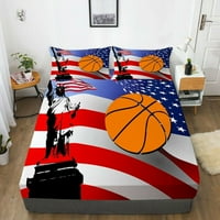 Kreativni ugrađeni listovi visokokvalitetni 3D američka zastava i košarkaška slikarska set za kućni