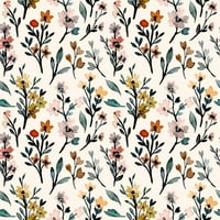 Akvarel vintage Wild cvjetovi tkanina