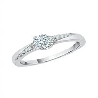 Dijamantni zaručnički prsten u srebru sterlinga