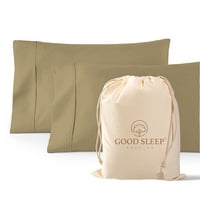 Good spavanje posteljina Egipatski pamučni taupe kraljični jastuk set za jastuk za standardne veličine