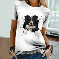 Penskeiy ženske modne vrhove smiješna 3D tiskana majica casual labavi fit majica za bluzu za bluzu za