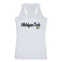 Michigan tehnološki univerzitet Huskyes Womens Script Tank Top Majica Bijela 2xL