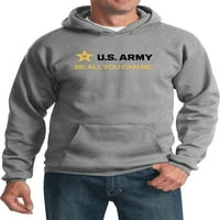 Vojska biti sve što možete biti crni i zlatni trakici pulover, 2xl bijeli