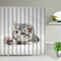 Kreativna ličnost Zabava mačja tuš za zavjese Slatka životinjska psa Zavjesa kupaonice sa kukama za
