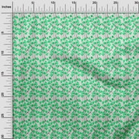 Onuone pamuk fle zelene tkanine Cvjetni šivaći materijal za ispis tkanine sa dvorištem široko