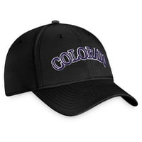 Muške fanatike marke Black Colorado Rockies Cooperstown Core Fle Hat