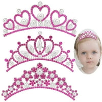 Spremite malu krunu Tiara sa češljem za kosu, mini tiara Crown Princess Kristalno sjajno priključci