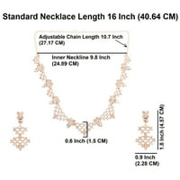 Efulgenz Austrian Crystal Bridal ogrlica za venčani kristalni kristal austrijski Choker ogrlica vise
