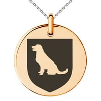 Ogrlica od nehrđajućeg čelika za pse Očim ugravirani mali medaljlik krug šarm privjesak ogrlica