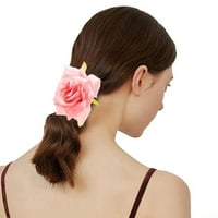Simulirana krpa ruža kravata za kosu žene Flower Sthetsy kose veze za žensku djevojke Dnevne odjeće