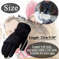Ženske termalne rukavice Topla obložene pletene rukavice elastične zimske rukavice pletene tople obložene