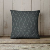 Azilal Diamond Weave charcoal na otvorenom jastukom od Kavka dizajna