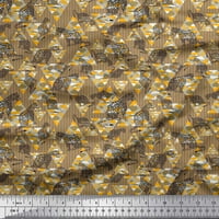 Laimoi Poly Georgette Tkanina pruga, trokut i leopard životinjski ispis tkanina sa širokim dvorištem
