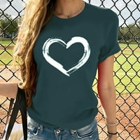 Ljetni vrhovi za ženske kratke rukave, majica za bluza u obliku slova srca