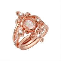 Modni dijamantski prsten za ružur za žene za angažovanje nakita