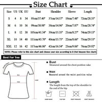 Ženski vrhovi Žene Ljetne puff kratkih rukava Dressy Casual V izrez T-majice Slatka bluza za radne tiskarske