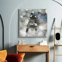 Game Fighter i ratnik bez rashladne trg Canvas Wall Art Gallery Wrap modernog domaćeg dekora za dnevni