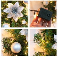 Xmas LED Drvo viseći ukras rattan šareni ukras za božićnu zabavu
