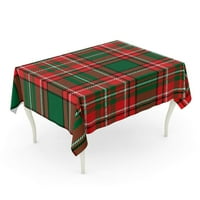 Tartan Pleaid štampanje uzorak retro tradicionalni crveni i zeleni škotski božićni novi stolnjak stol