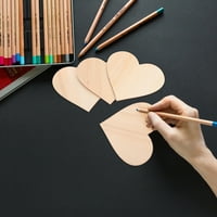 Jednostavan DIY dodaci za drva u obliku srca u obliku srca Graffiti drvene kriške