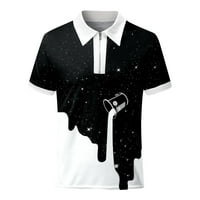 Beeyaso muška košulja za golf majica Retro color kontrast na otvorenom na otvorenom kratkim rukavima