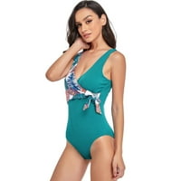 Tawop podudaranje kupaćih odijela za parove žene jedno kupaće kostim zelene veličine xxxl