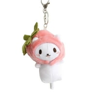 Slatka crtana mačka s ribljem jagoda glavom poklopca igračka privjesak torba za ključeve ukras