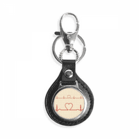 Elektrokardiogram dizajn srca uzorak ključ za prsten za prsten za ključeve za spašavanje